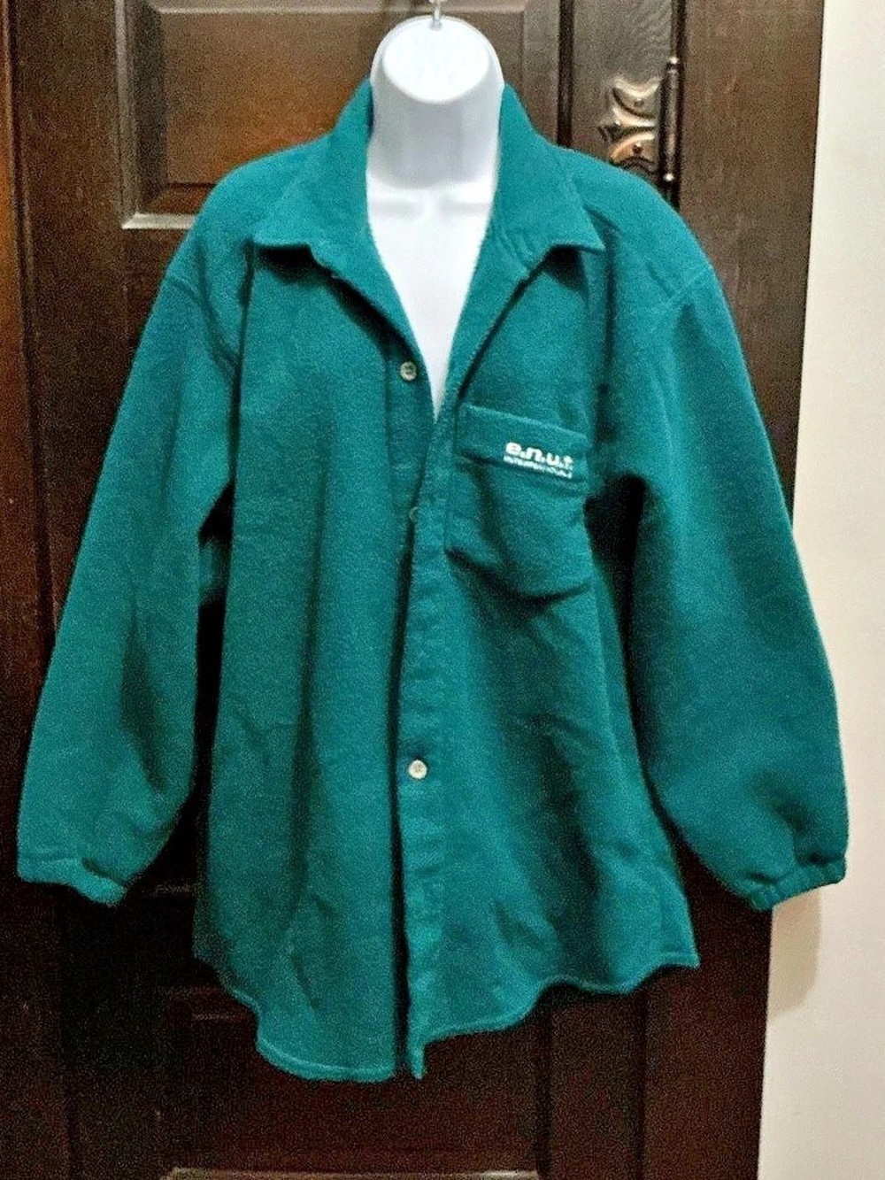 (598) e.n.u.f Fleece Utility Jacket in Green Size Large